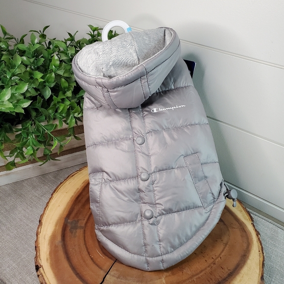 Champion Dog Champion Pet Hooded Puffer Jacket Small Gray Poshmark